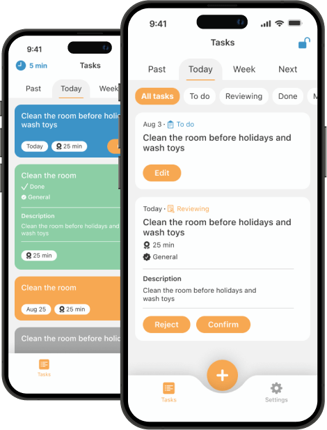 Image of an iPhone showing the app interface